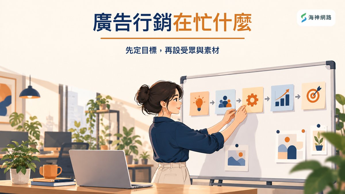 廣告行銷在忙什麼,先定目標再設受眾與素材
